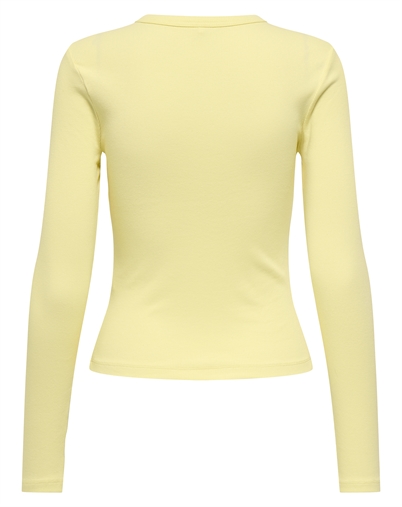 Only - ONLVal Life O-Neck Langærmet Top - Sunlight